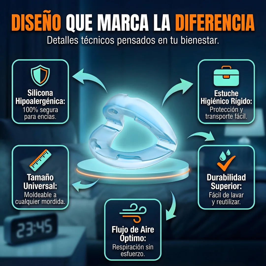 AdiósRonquidos® - Protector Bucal anti Ronquidos y Bruxismo