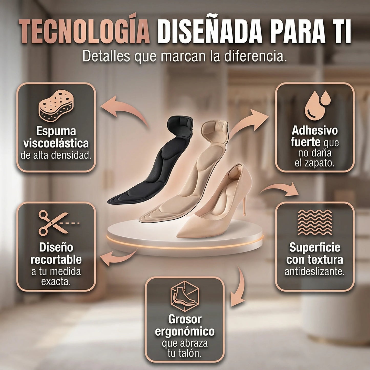 Plantillas de esponja transpirables